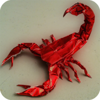 оригами скорпион